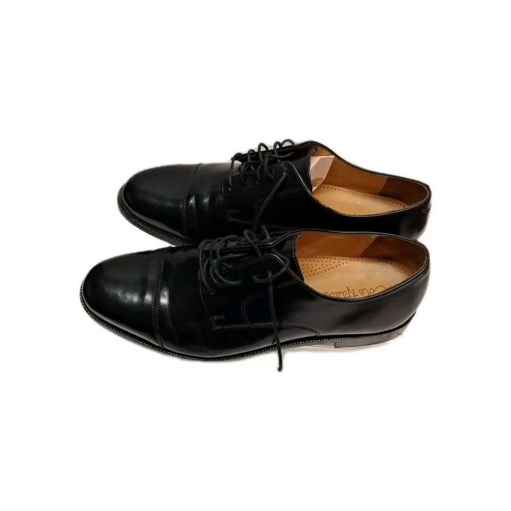 Cole Haan Men 11.5D Black Leather Oxford Cap Toe Lace Up Dress Formal Shoes 42